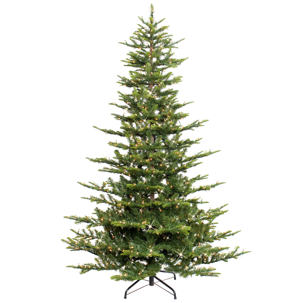 Puleo International Pre-Lit 7.5 ft Aspen Fir Artificial Christmas Tree with 700 Clear Lights