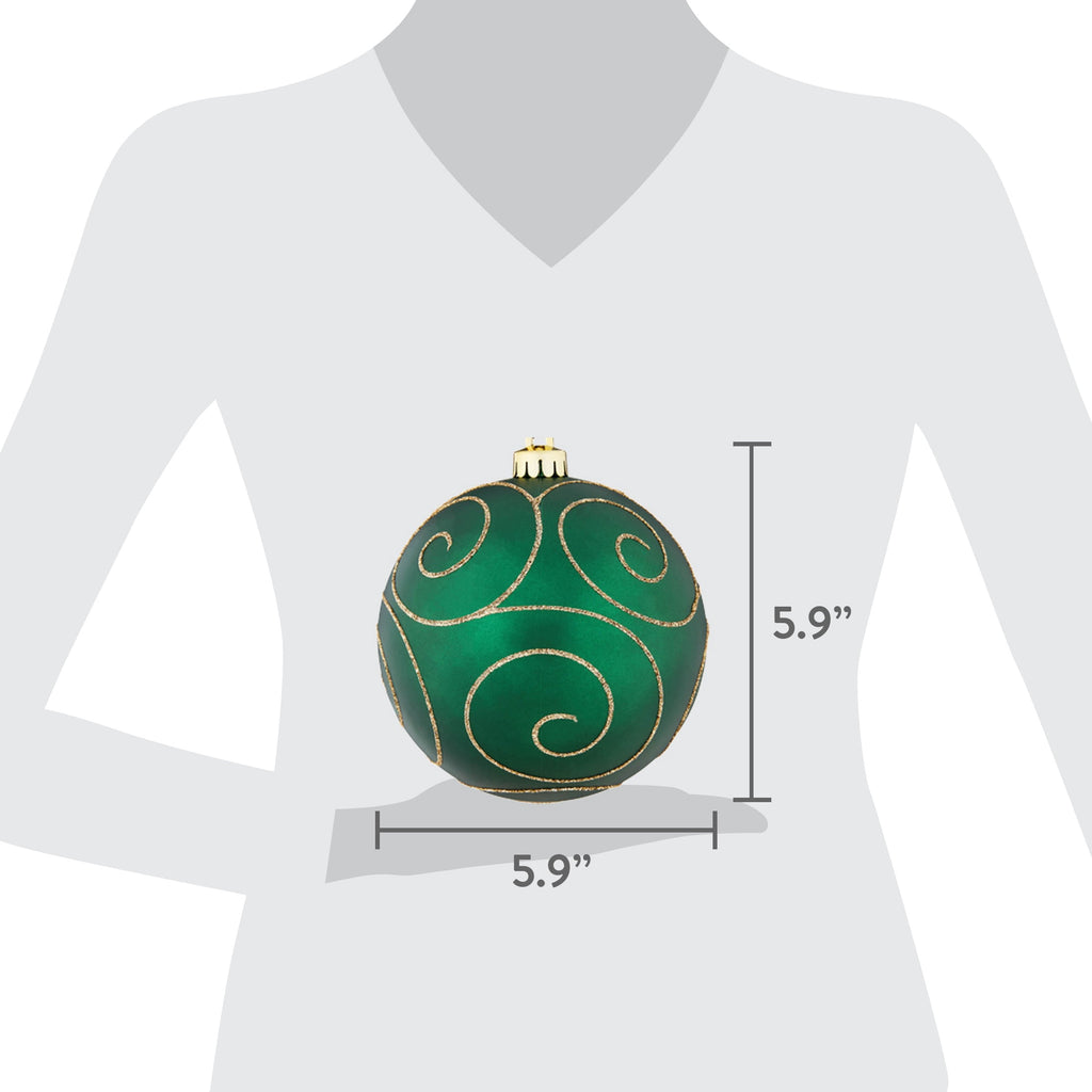 4-Count Champagne and Cream Ball Shatterproof Christmas Ornaments, 6", by Holiday Time