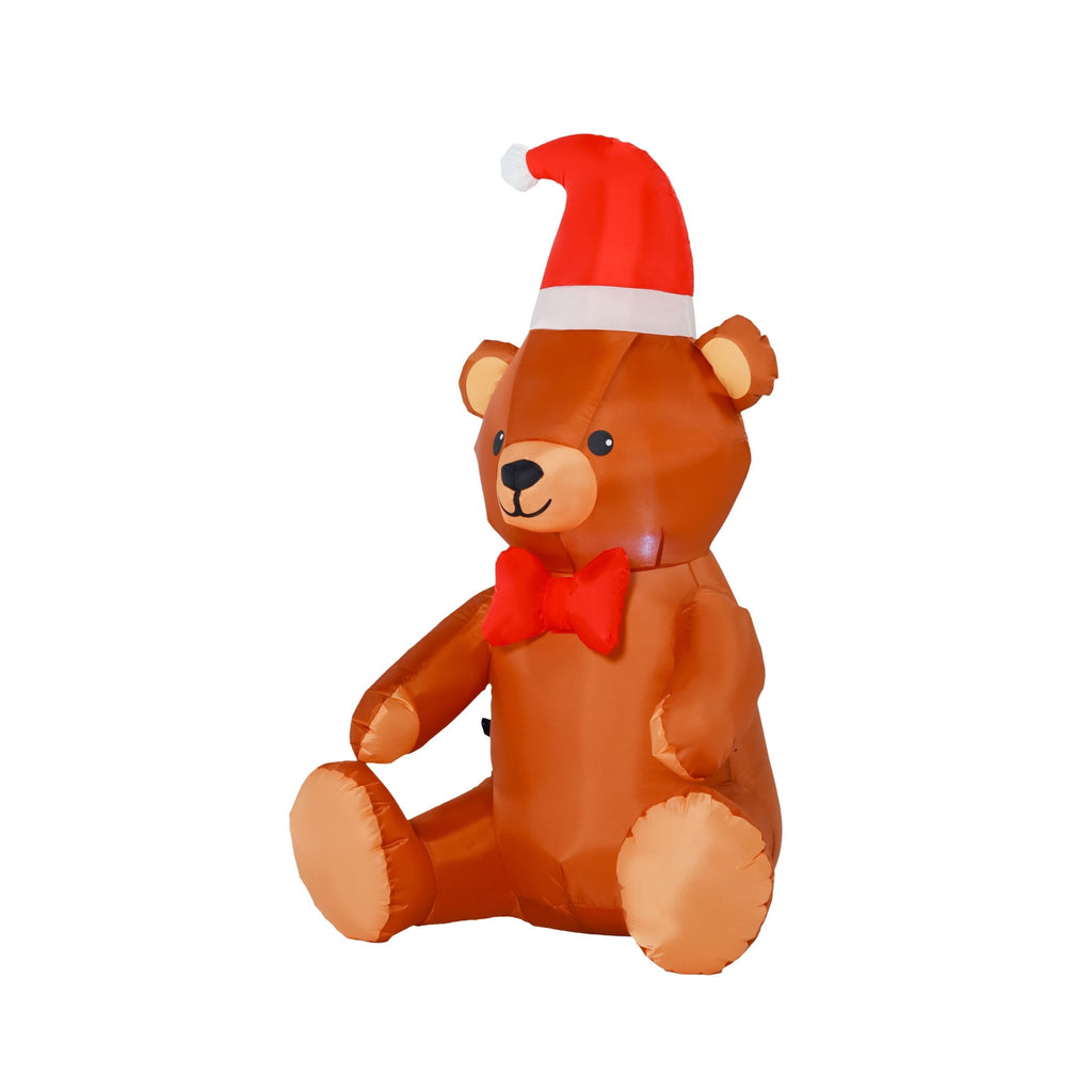 Brown Bear Christmas Airblown Yard Inflatable, 4', by Holiday Time