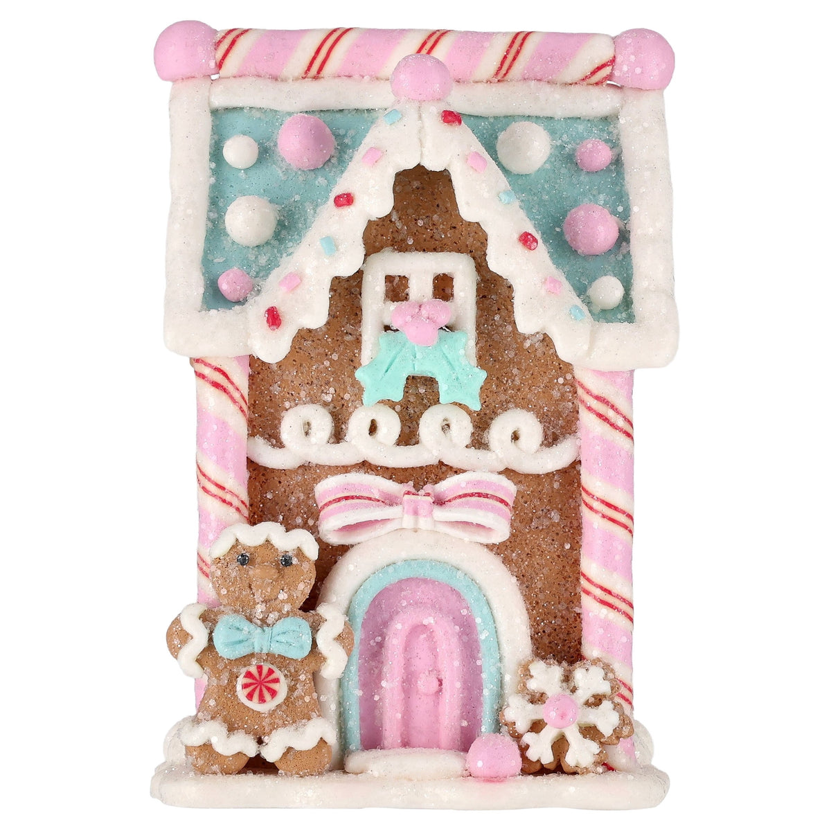 Clay Dough Gingerbread House with Gumdrops Christmas Decoration, Multicolor, 5.3", by Holiday Time