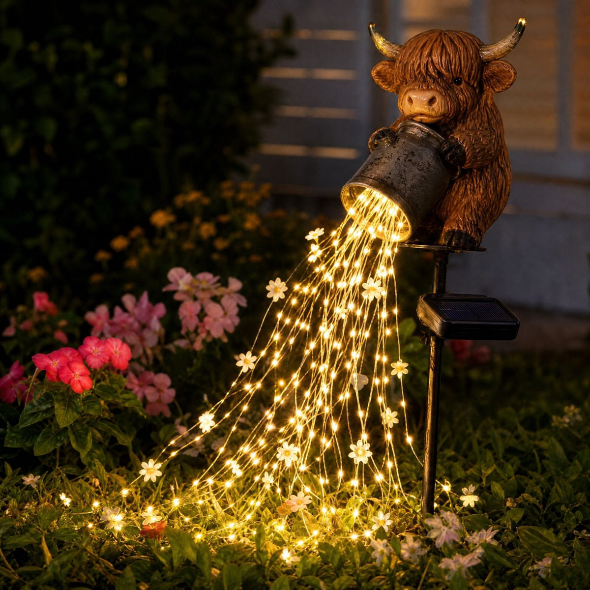 Christmas Reindeer Lighted Yard Stake, Bell and Snowflake Outdoor Decor for Lawn Garden Pathway Porch Holiday Display, 31.9 in