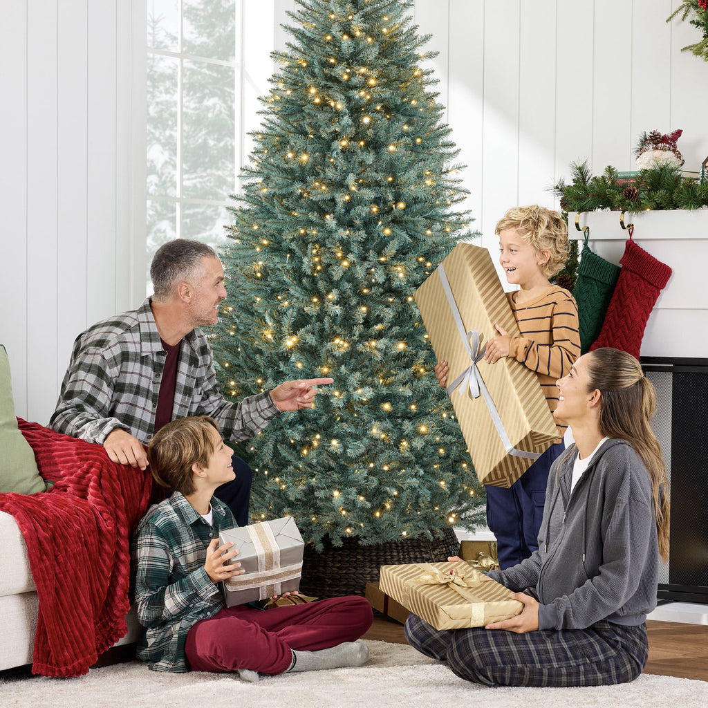 Best Choice Products 6ft Pre-Lit Premium Nordic Fir Artificial Full Christmas Tree w/2-in-1 Twinkle LEDs Blue Spruce