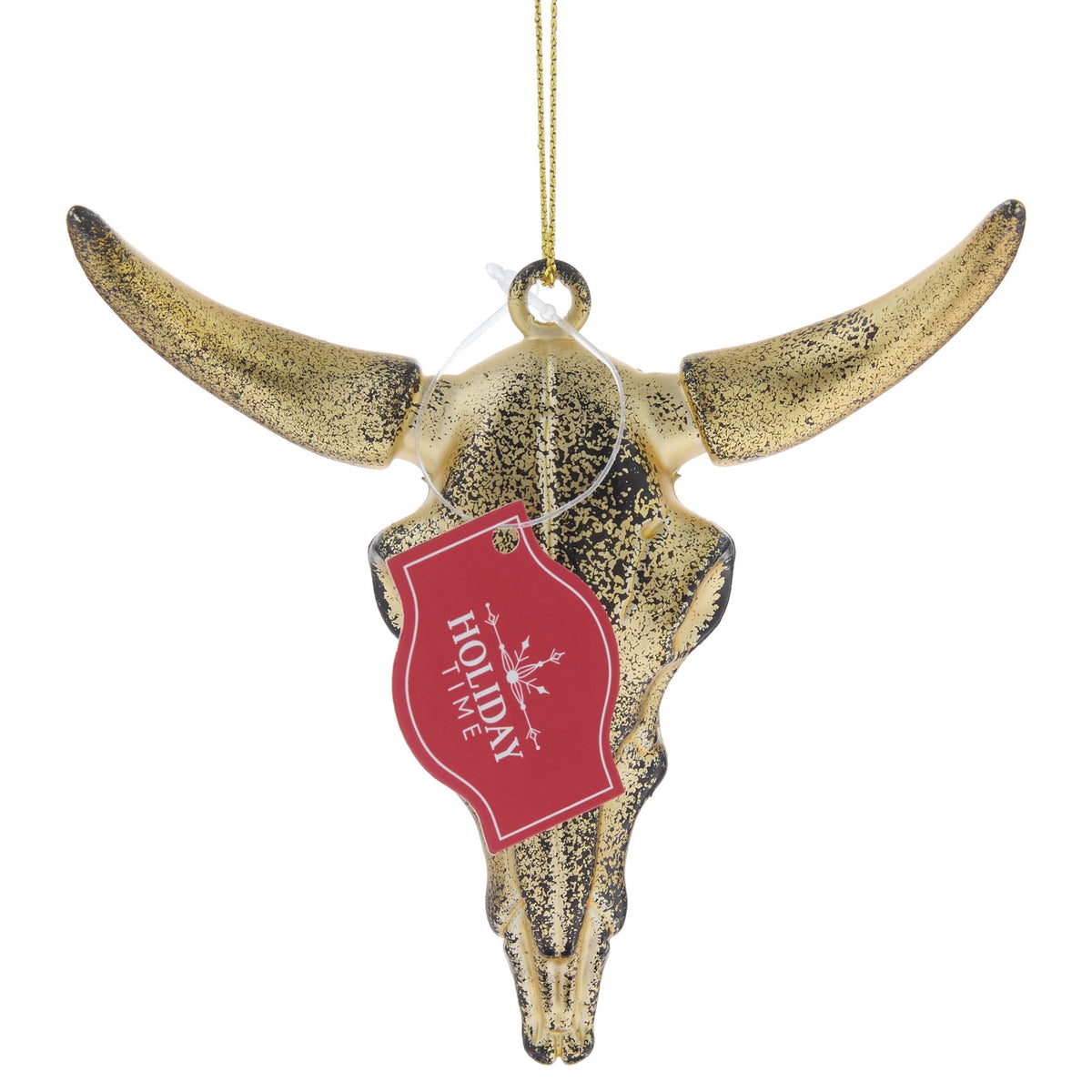 Antique Gold Cow Skull Christmas Ornament, 4", by Holiday Time