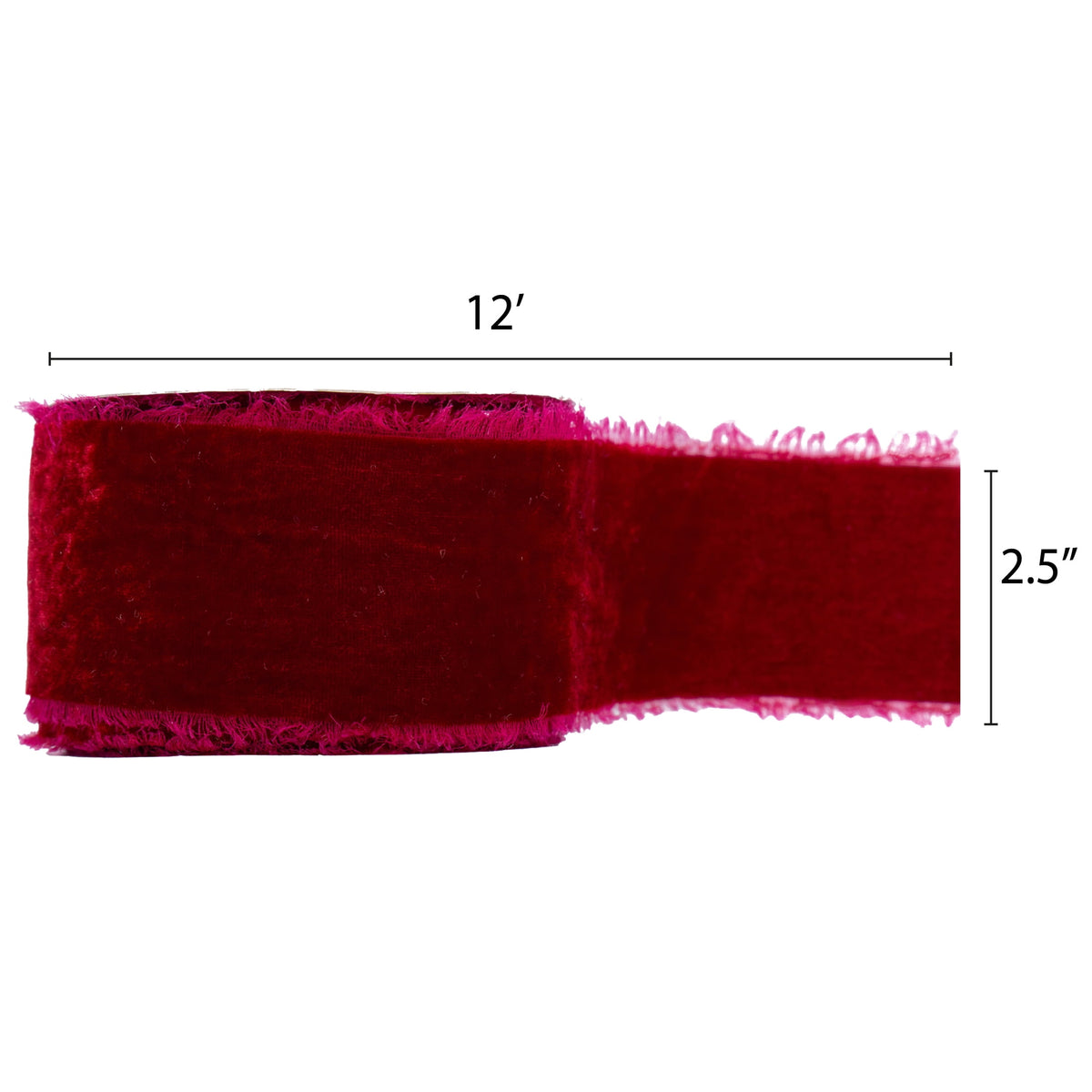 My Texas House Red Velvet Christmas Ribbon, 2.5" x 12'