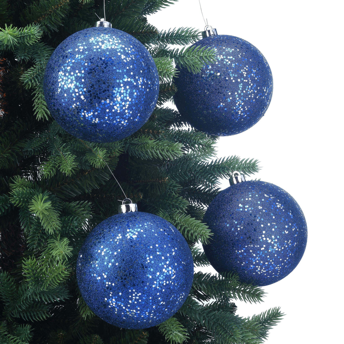 4-Count Champagne and Cream Ball Shatterproof Christmas Ornaments, 6", by Holiday Time