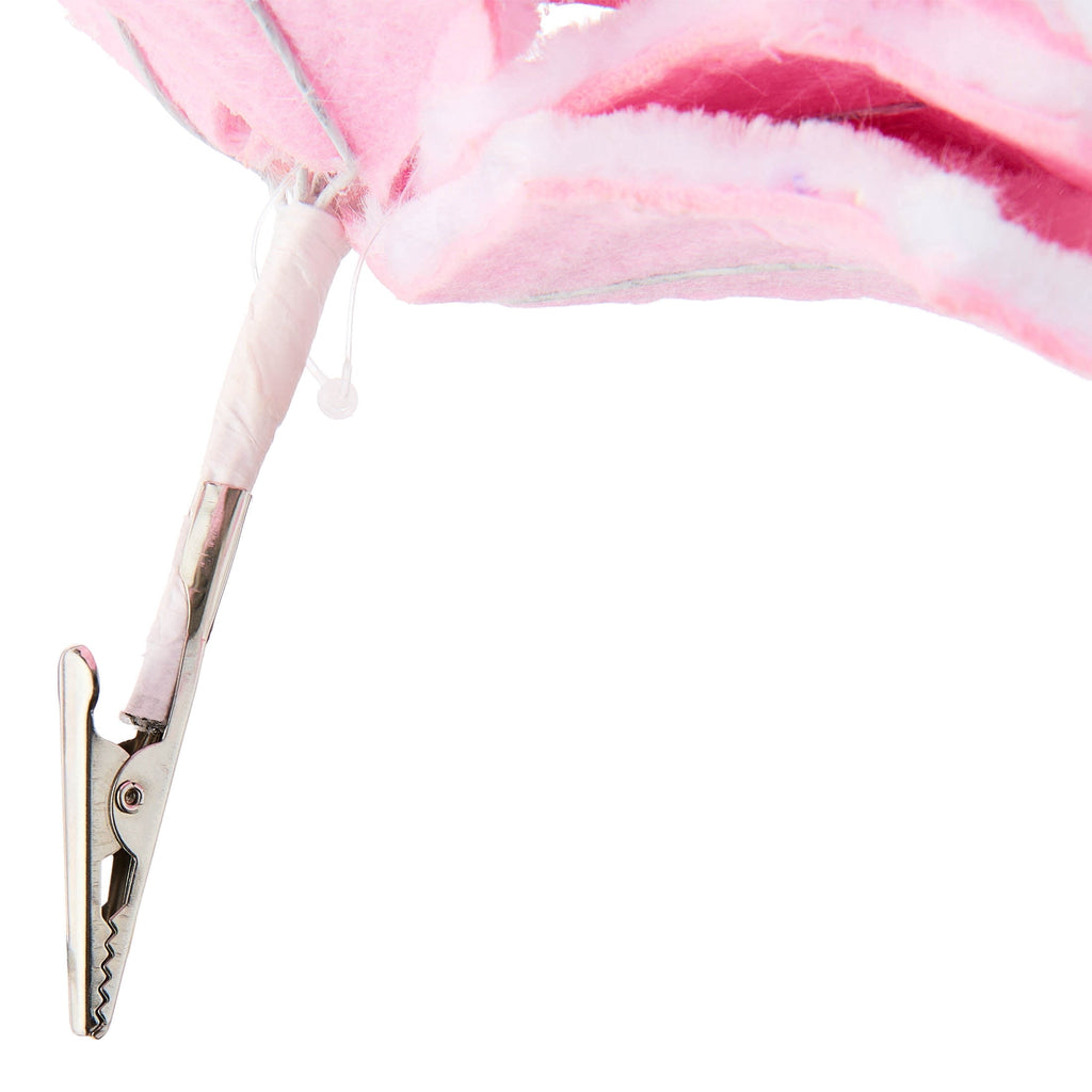 Deluxe Candy Pink Poinsettia Christmas Clip Ornament, 12", by Holiday Time