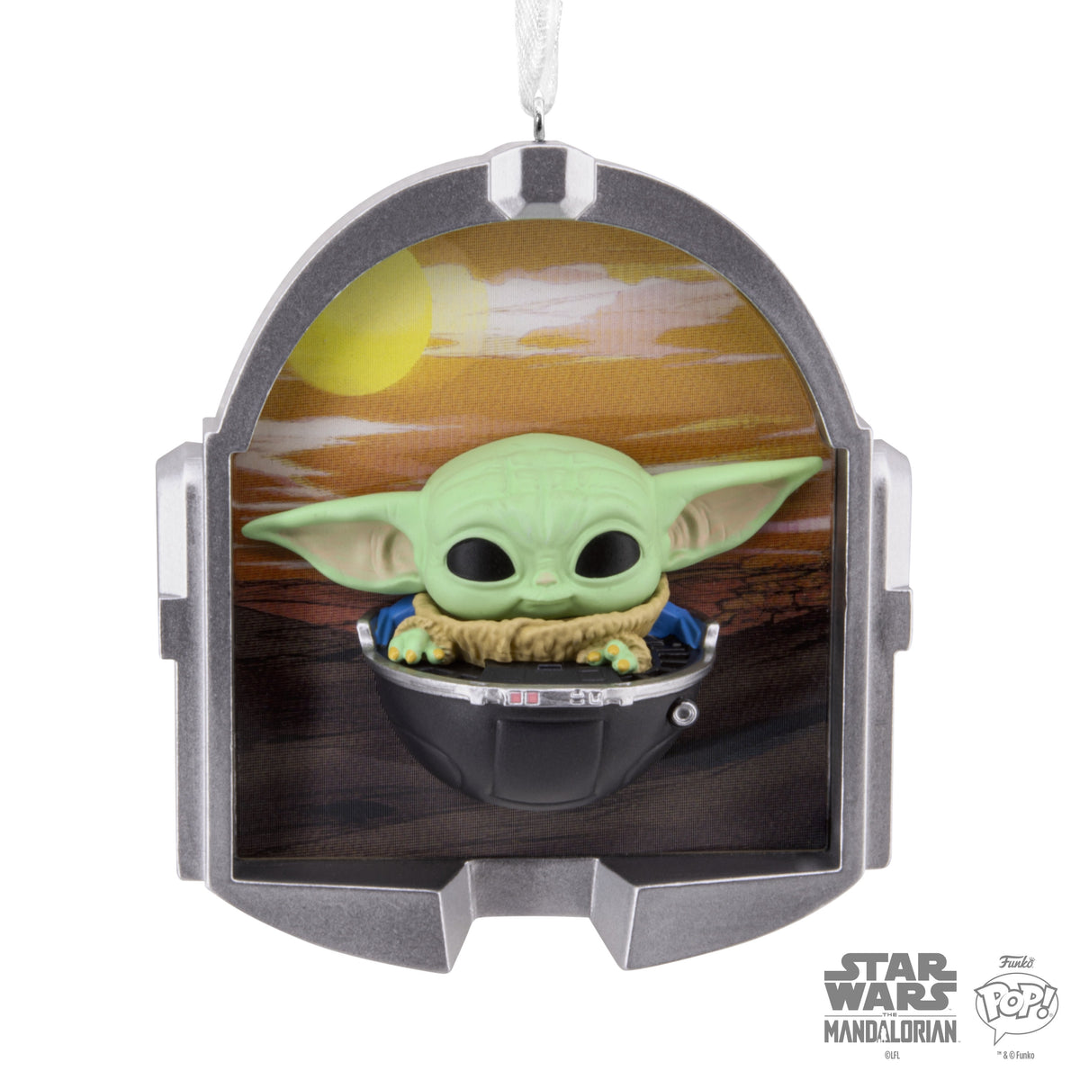 Hallmark Ornament (Star Wars: Mandalorian Grogu Funko Lenticular, 1 Count