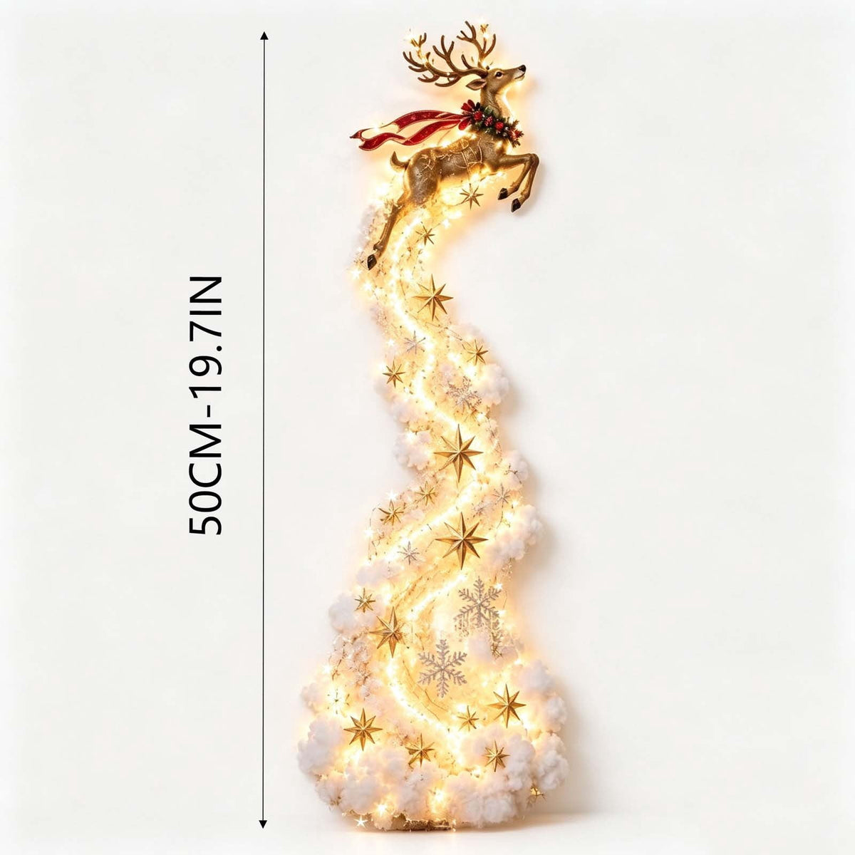 Snowman Magic Fountain, Flowing Snowflake LED Christmas Garden Light,Solar Power and Outdoor Garden Stake for Christmas Yard Decor