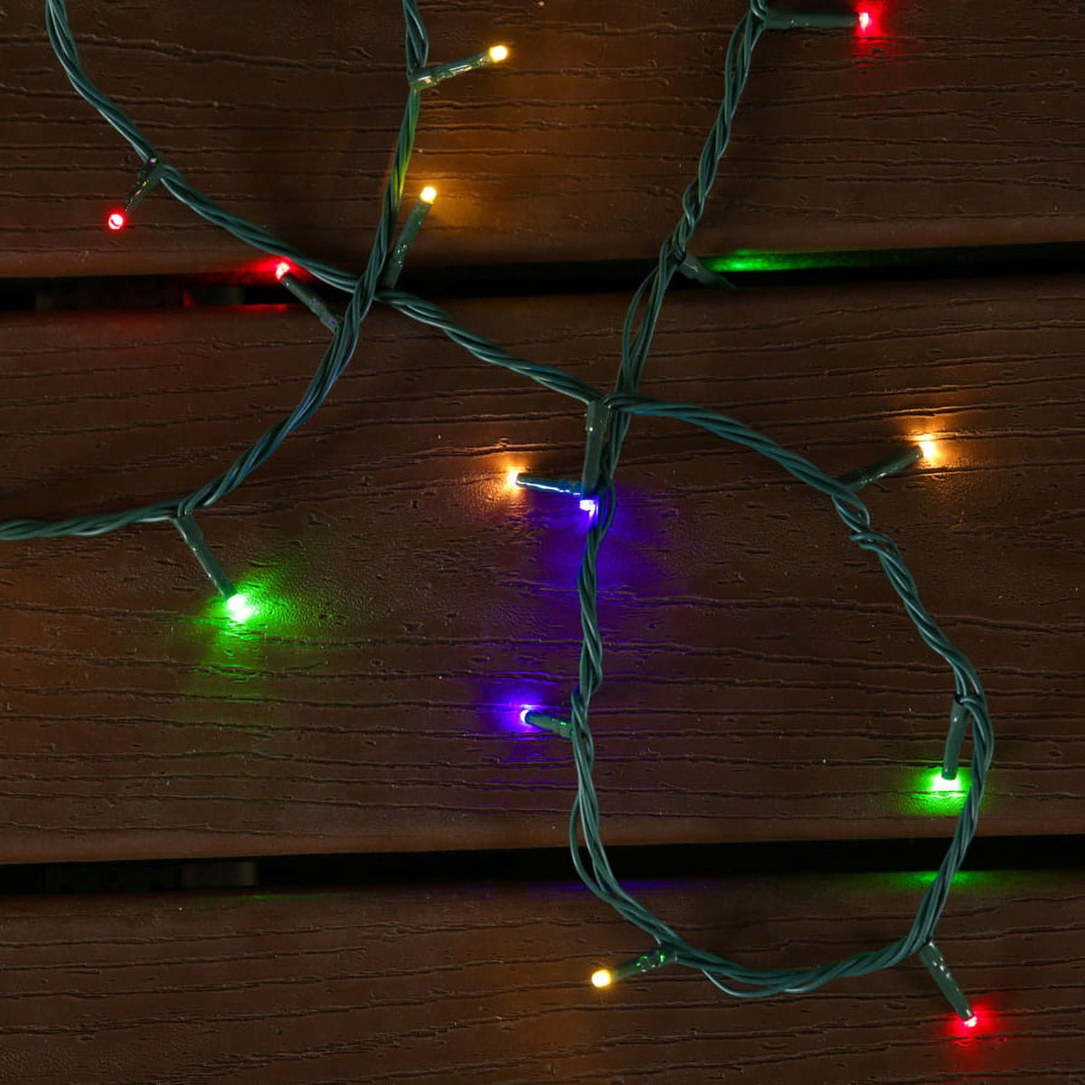 GE StayBright 250 LED Microbright Multicolor String Lights Green Wire 51.8FT