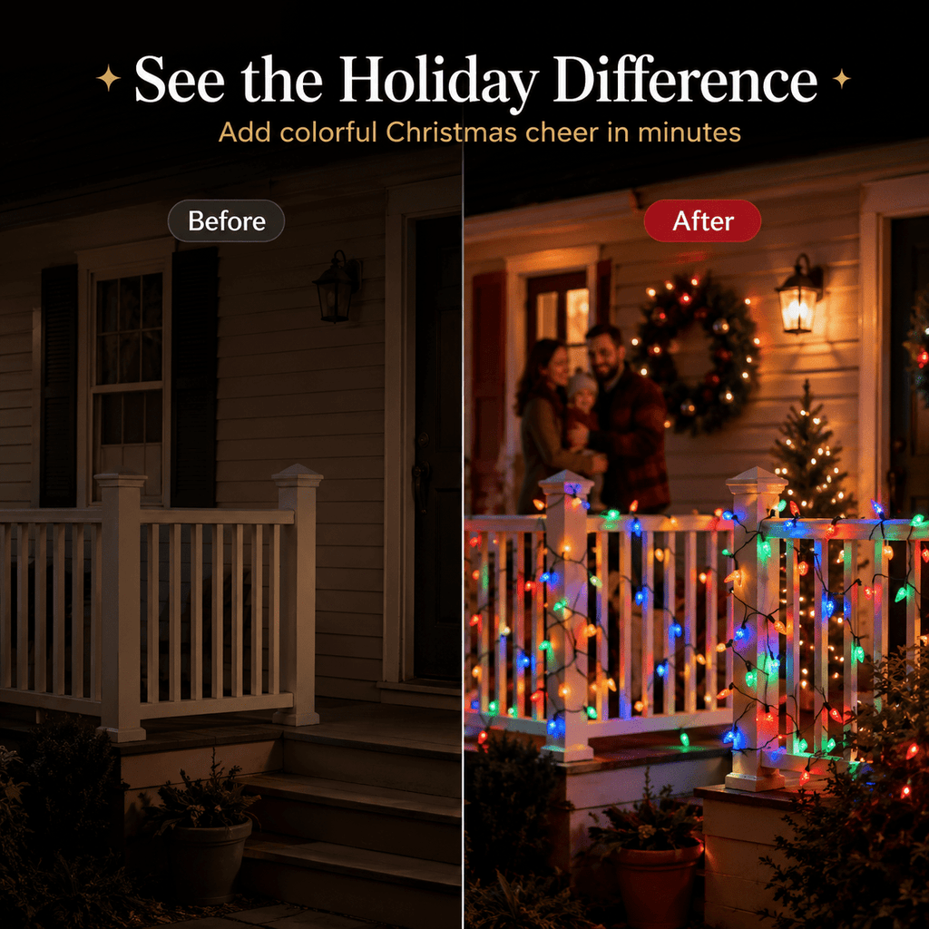Multicolor C6 Strawberry Bulb Christmas Solar String Lights LED Waterproof Outdoor Decoration Lights for Garden Patio 16.4 FT 50 LED