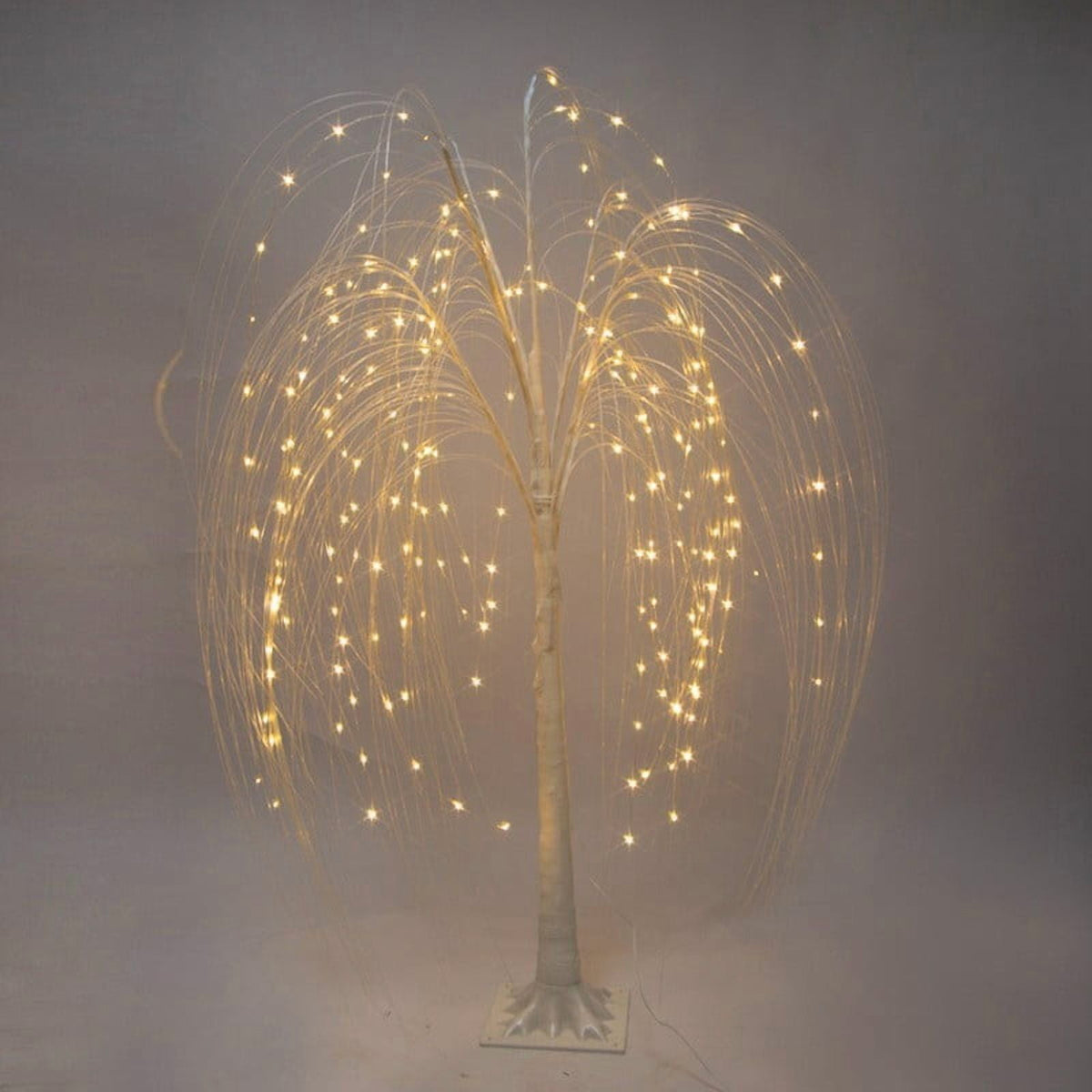 HOARBOEG 4FT Lighted Weeping Willow Tree, Outdoor Indoor Decorative LED Tree with Remote Control, Battery Operated Light Up Tree for Christmas Wedding Party Garden Home Decor