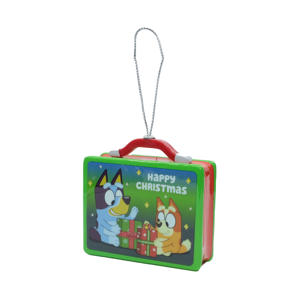 Bluey Happy Christmas Tin Lunch Box Figural Christmas Tree Ornament