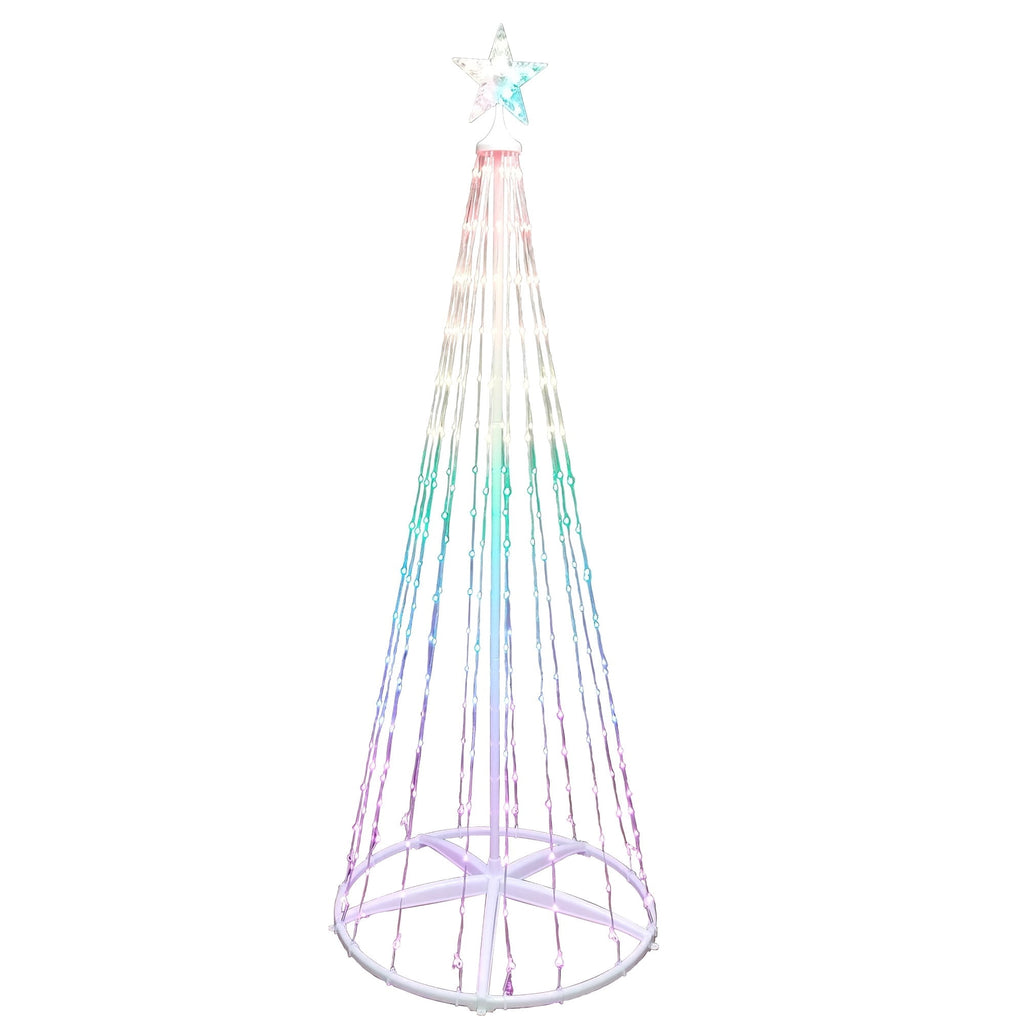 Indoor/Outdoor LED Smart Light Tree with 266 Lights, Multicolor, 6', by Holiday Time