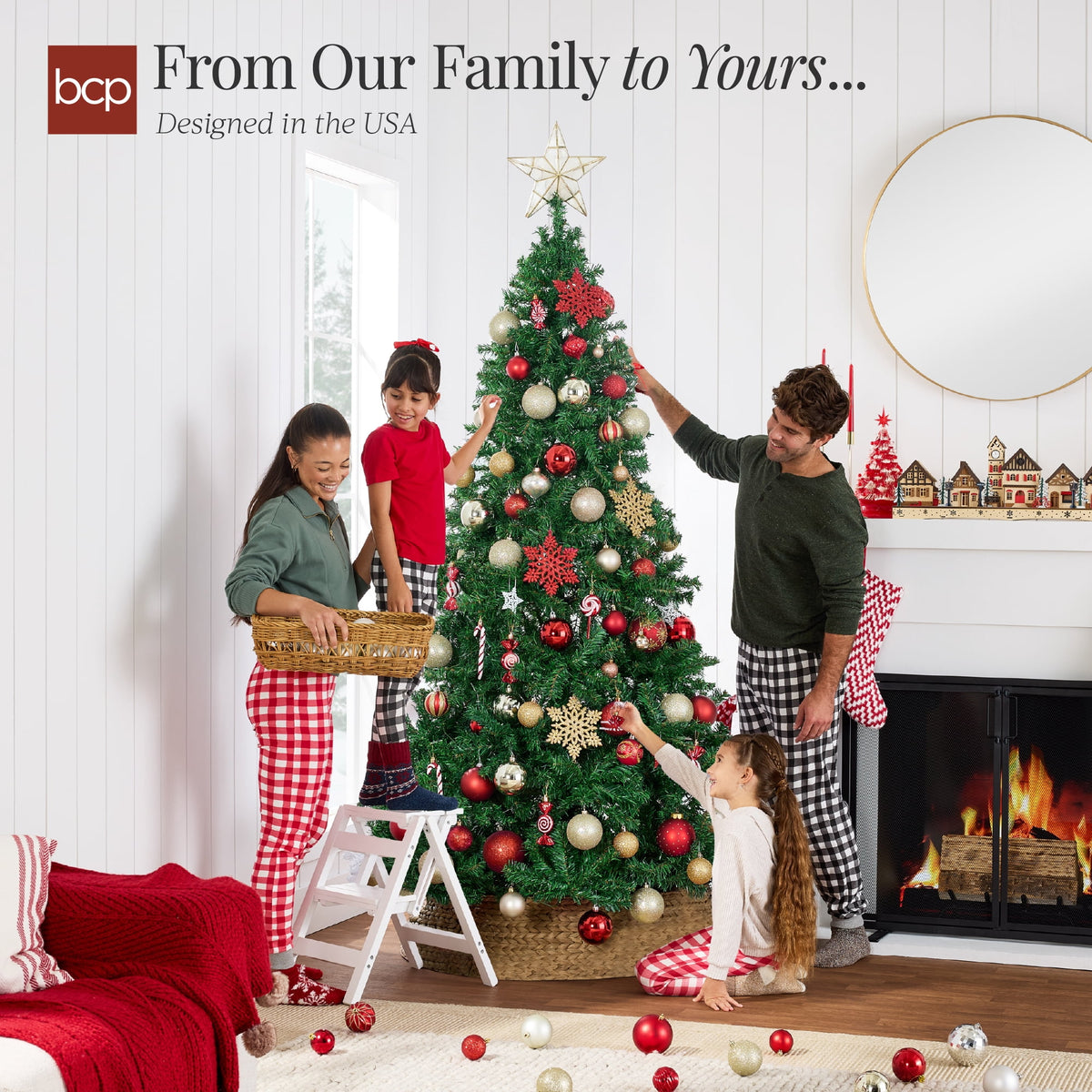 Best Choice Products 6ft Premium Hinged Artificial Christmas Pine Tree w/ 1,000 Tips, Metal Base