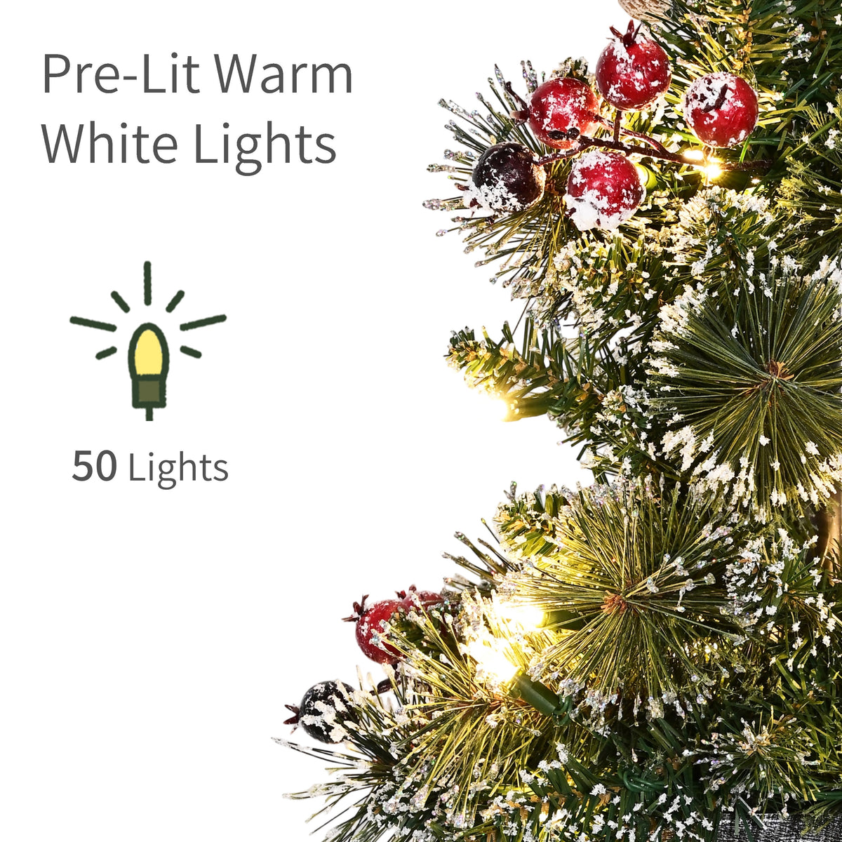 Puleo International Set of 2 Pre-Lit 4ft Christmas Glittery Lamp Posts Lantern Lights 50 Warm White LED Lights