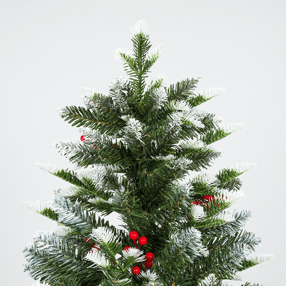 Vowella 6ft Artificial Christmas Tree with 500 PE&PVC Mixed Branch Tips, Unlit Hinged Premium Spruce Fake Xmas Trees, Sturdy Base, Green