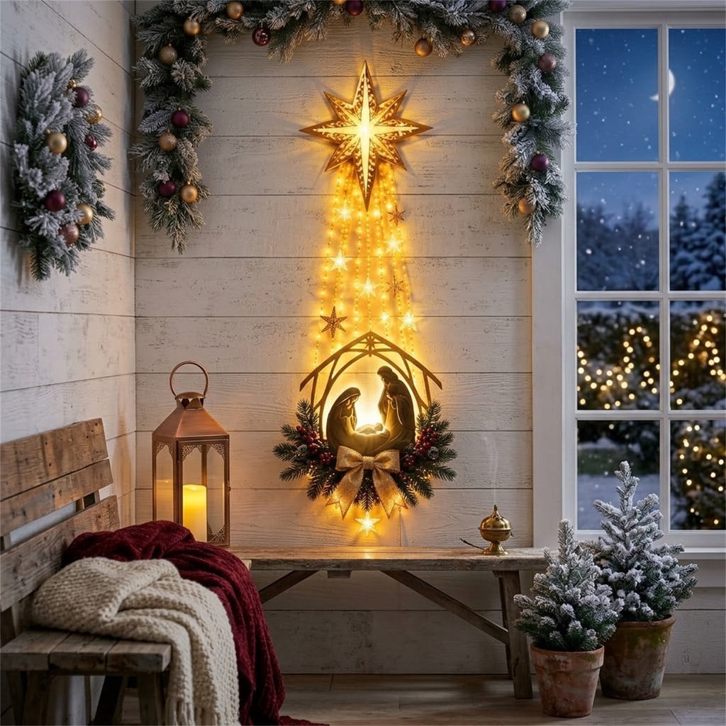 Snowman Magic Fountain, Flowing Snowflake LED Christmas Garden Light,Solar Power and Outdoor Garden Stake for Christmas Yard Decor