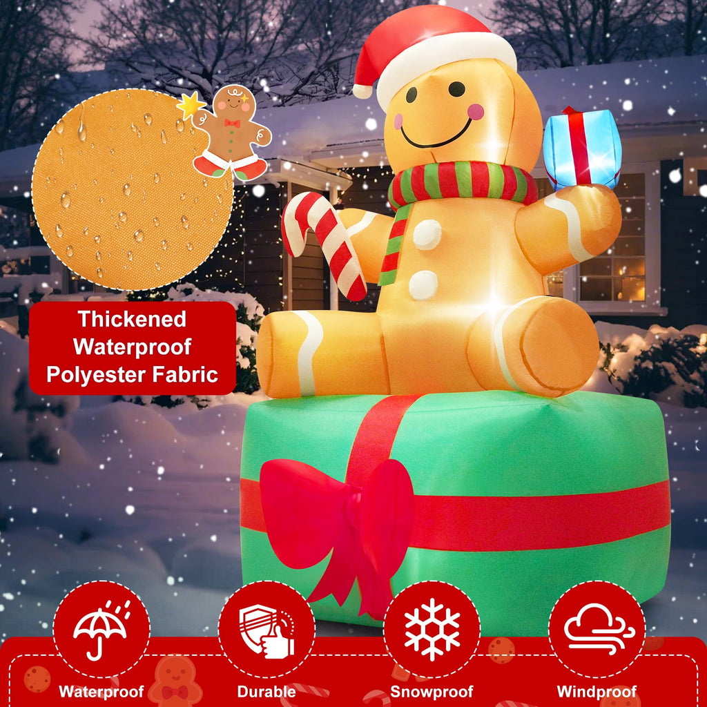 Yexmas 10ft Christmas Inflatable Santa Claus On Sleigh With 3 Reindeer Outdoor Lights Decor for Holiday Decor,Xmas Party,Yard,Garden and Lawn