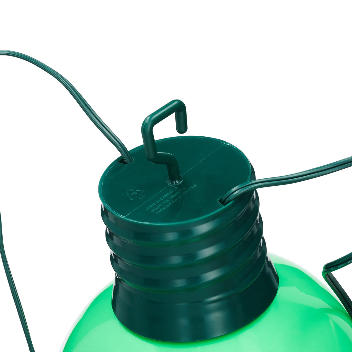 Indoor/Outdoor LED Giant Hanging C9 Bulb Christmas Light, Ceramic Green, 14", by Holiday Time