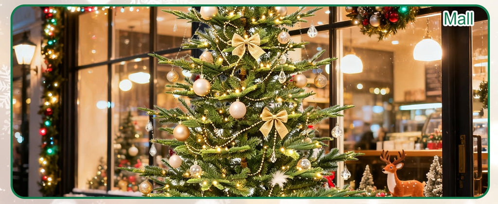 Bringstar 6Ft Prelit Christmas Tree, Premium Artificial Tree with 814 Realistic PE&PVC Mixed Tips, 400 Warm Lights