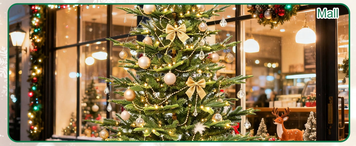 Bringstar 6Ft Prelit Christmas Tree, Premium Artificial Tree with 814 Realistic PE&PVC Mixed Tips, 400 Warm Lights