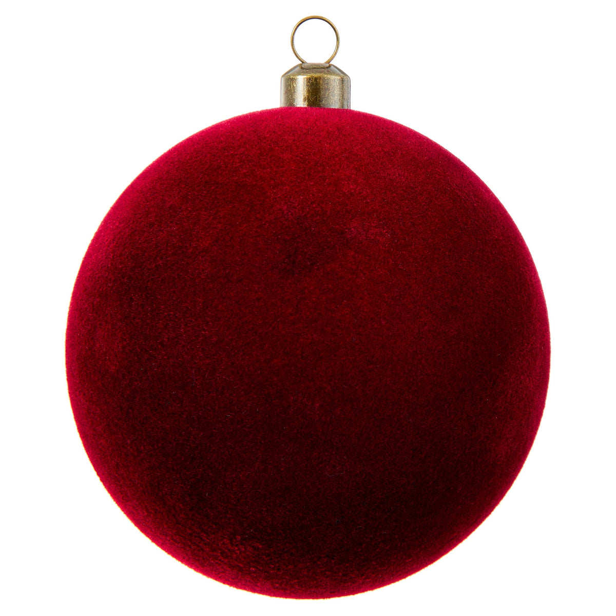 My Texas House 10-Count Cream Velvet-Feel Ball Christmas Ornaments, 4.5"