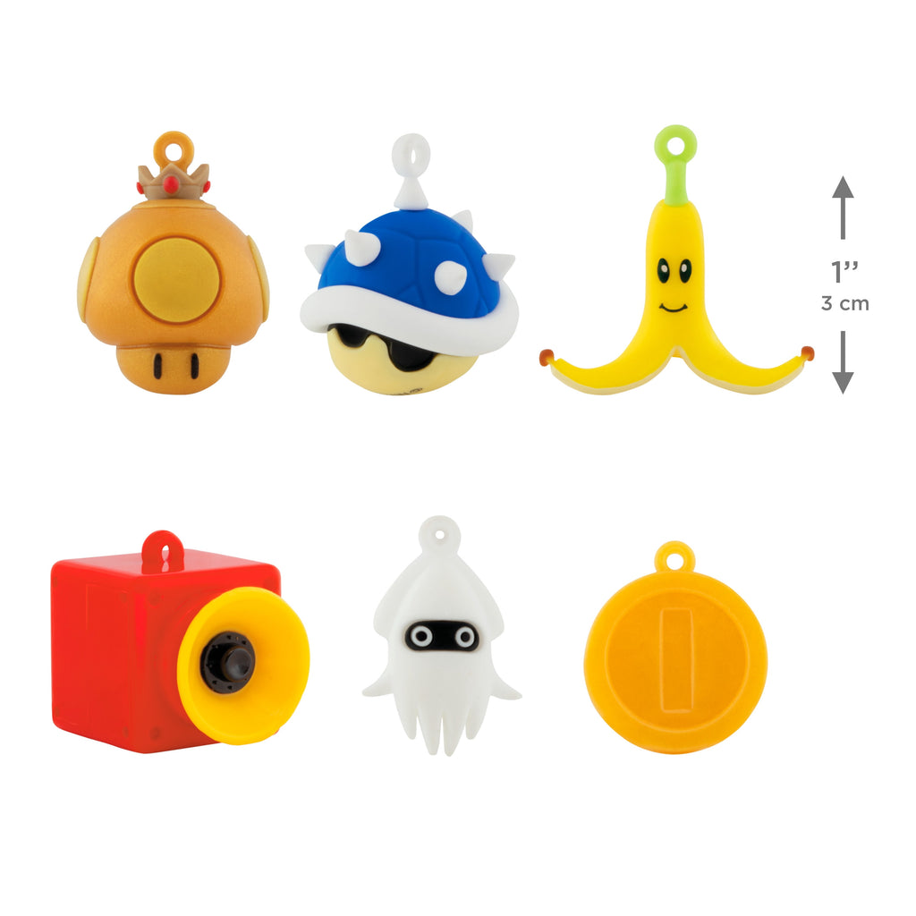Hallmark Mini Ornaments (Nintendo Mario Kart, Shattrprf), Set of 6, 1 Count