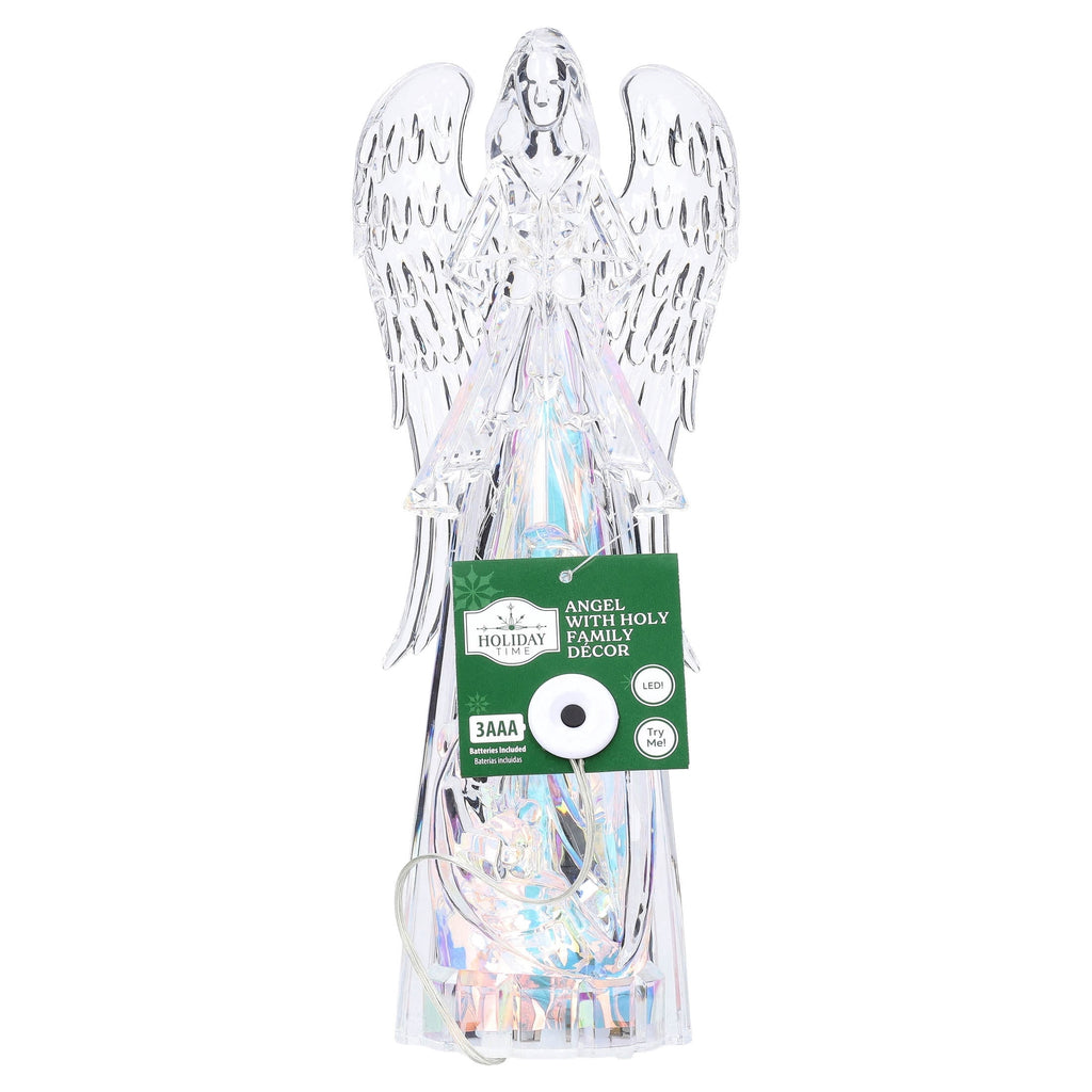 Light-Up Angel with Holy Family Christmas Decoration, Clear, 11.5", by Holiday Time