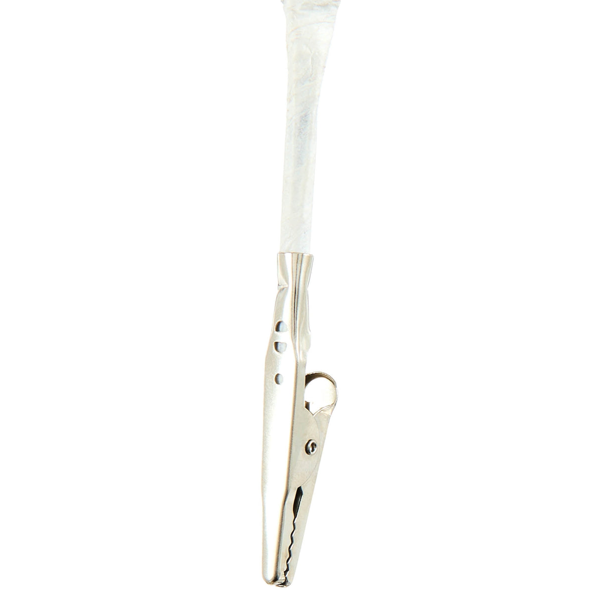 White Pearl Poinsettia Christmas Clip Ornament, 12", by Holiday Time