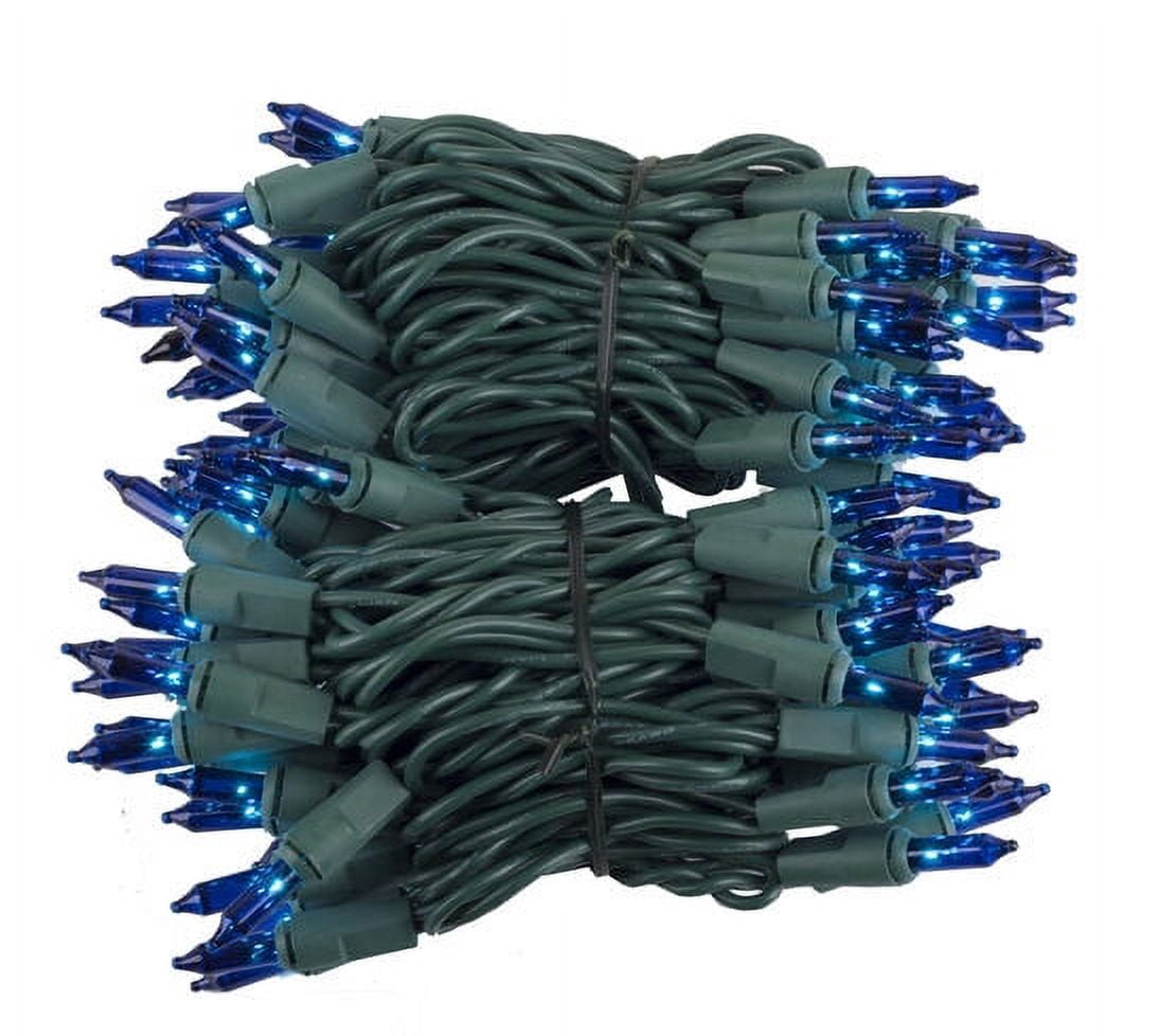 Kringle Traditions 100-Ct Clear White Christmas Lights, Party Wedding Bedroom Lights - 21' Green Wire