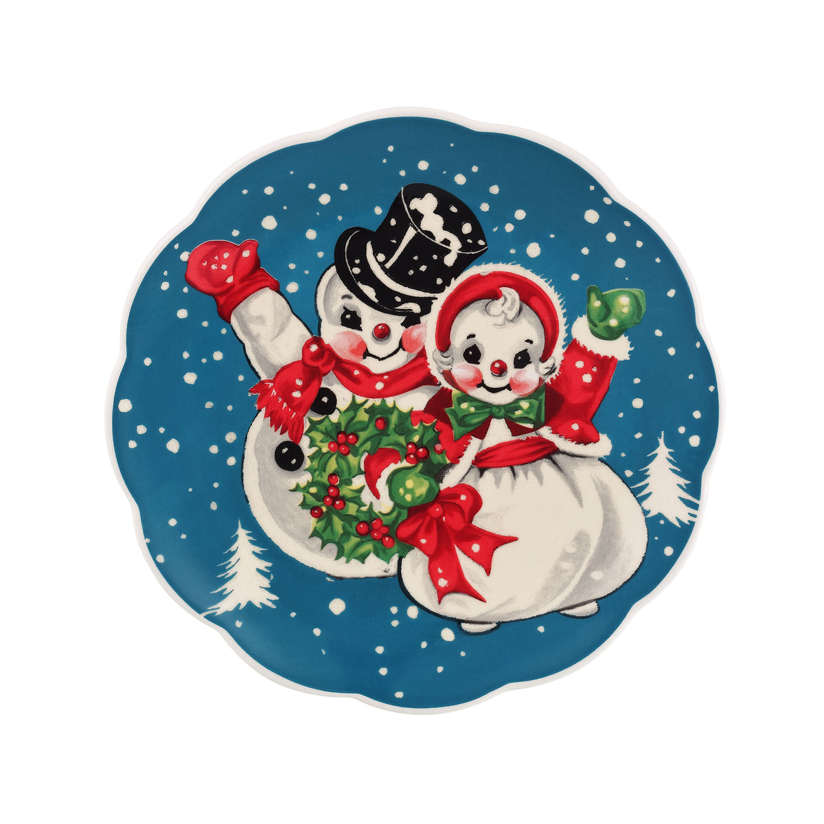 Mr. Christmas 8 in. Set of 4 Nostalgic Ceramic Character Plates - Classic