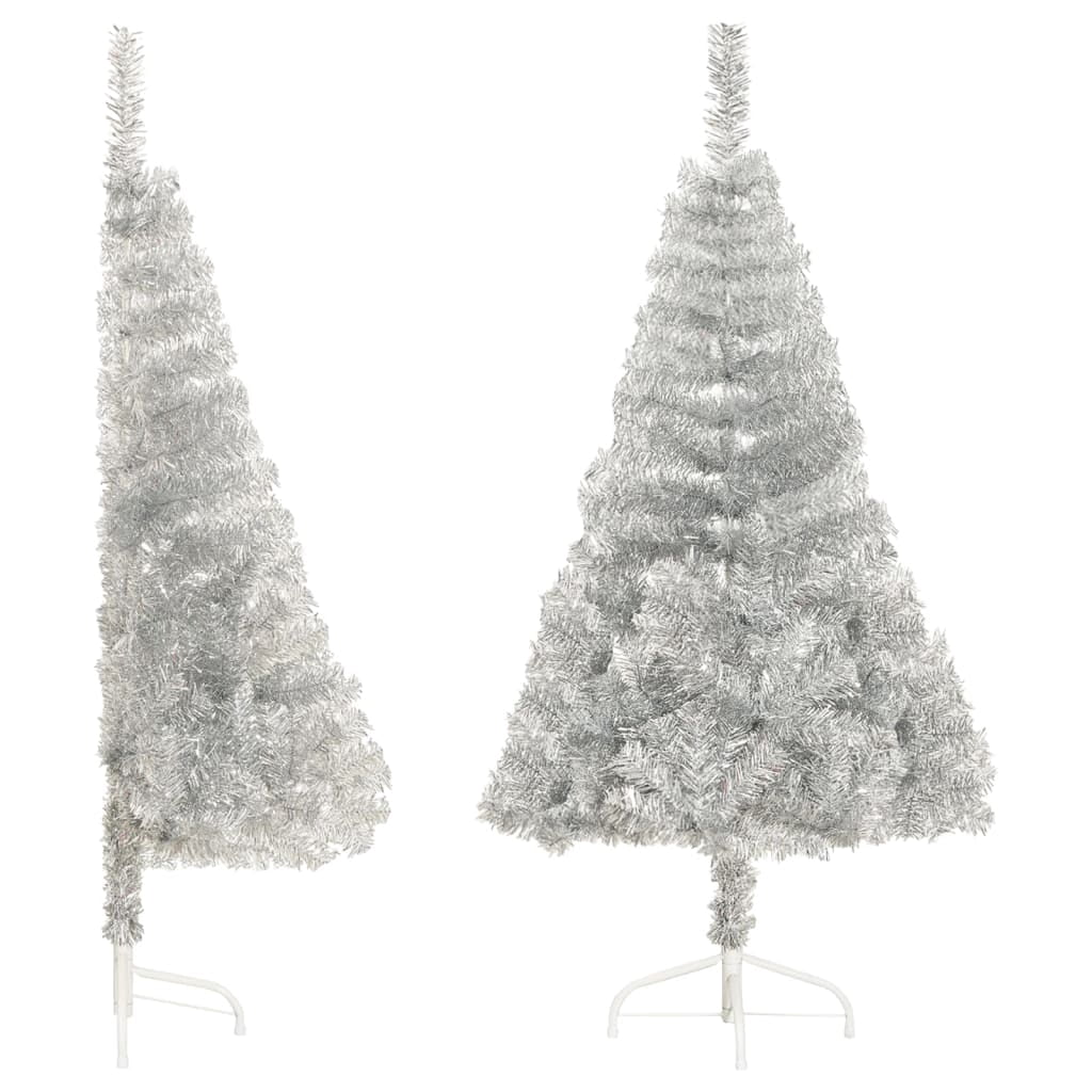 vidaXL Christmas Tree Decoration Artificial Half-Circle Tree with Stand PVC
