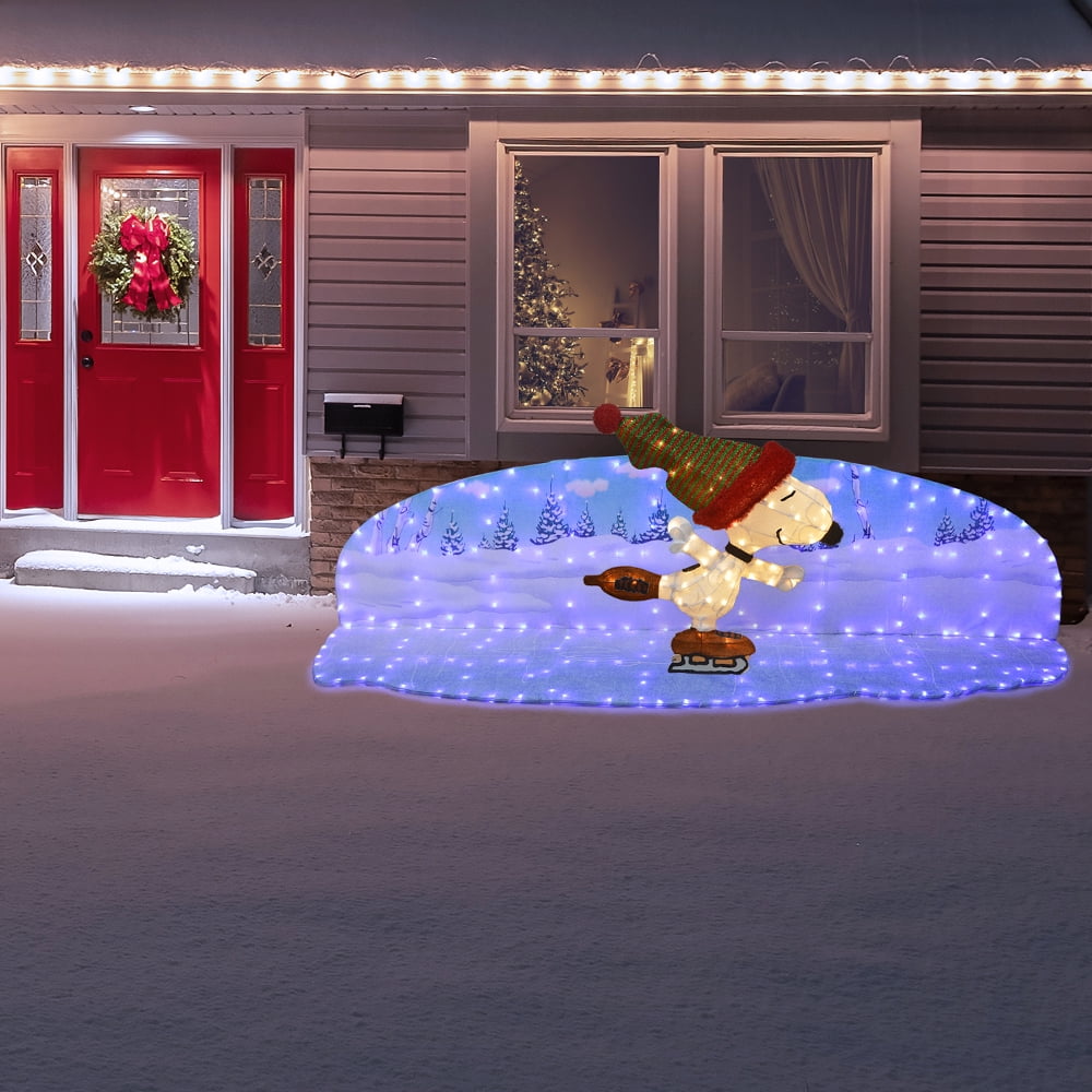 32INCH Skating Sally Peanuts 3D Lighted LED Holiday Charlie Brown Christmas Yard Decor