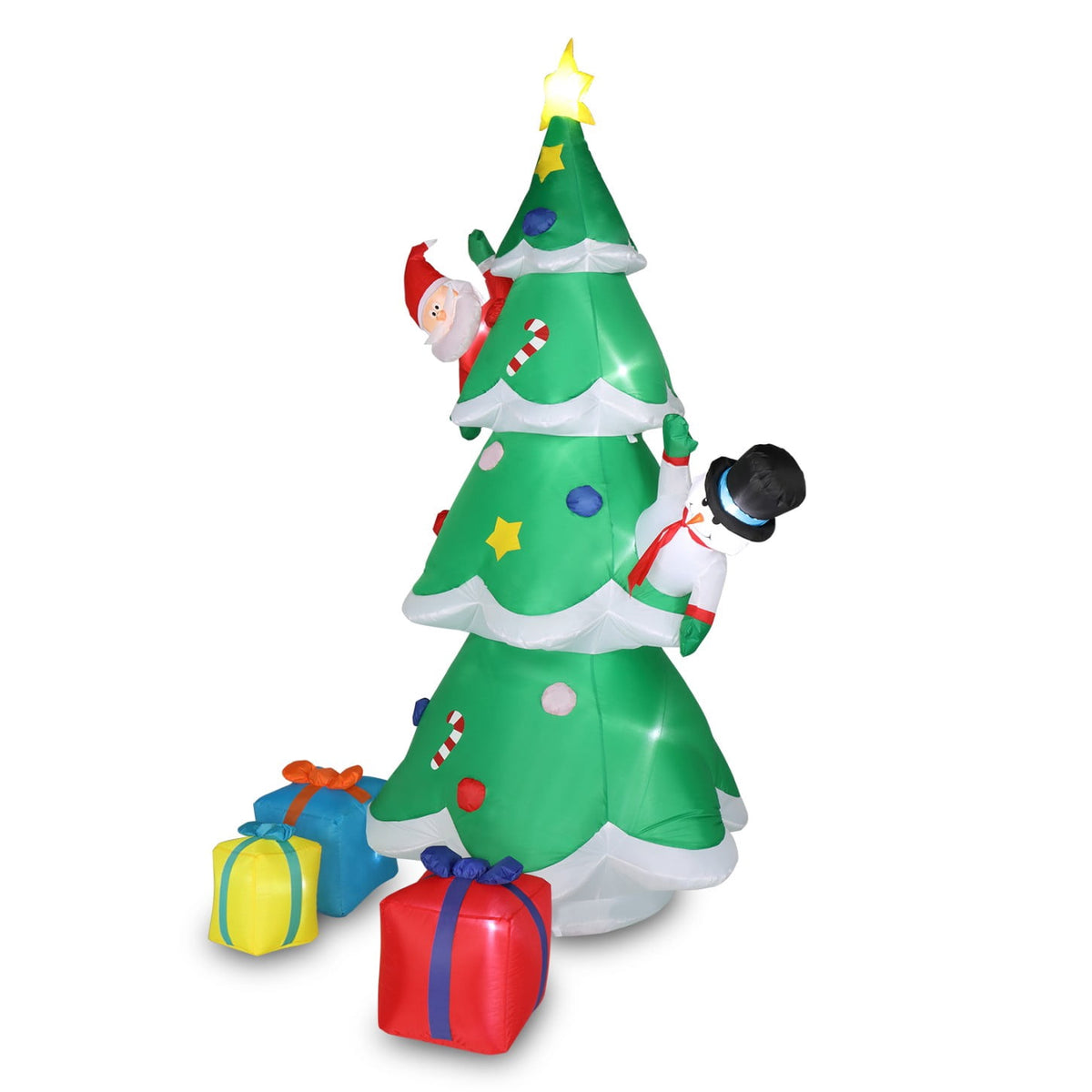 Tcbosik 12 FT Giant Christmas Inflatables Snowman Outdoor Yard Decorations, Blow up Snow Man with Black Hat, Built-in LED Light, Winter Outside Decor for Holiday Party Patio Garden Lawn