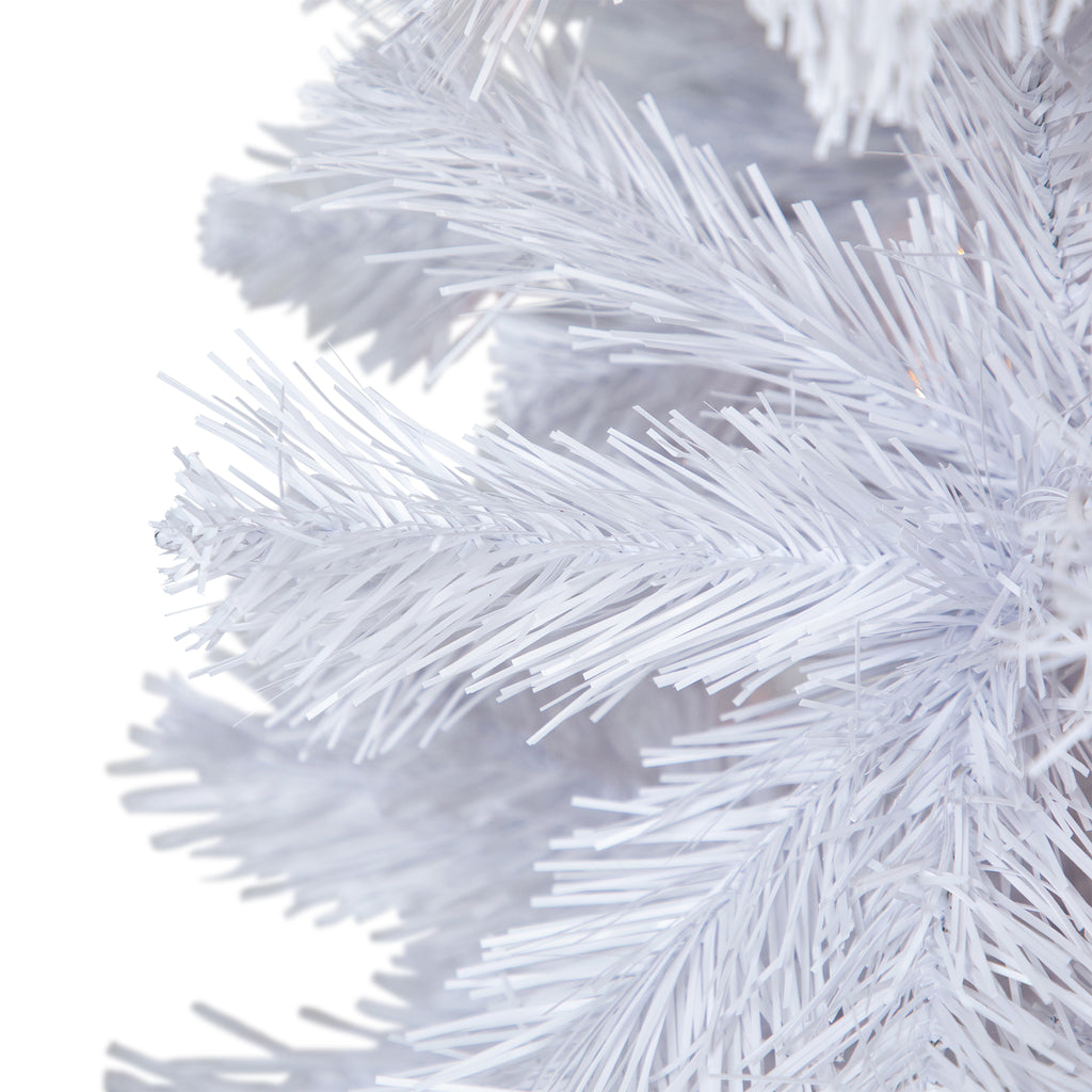 Northlight Pre-Lit Slim White Winston Pine Artificial Christmas Tree - 6.5' - Clear Lights