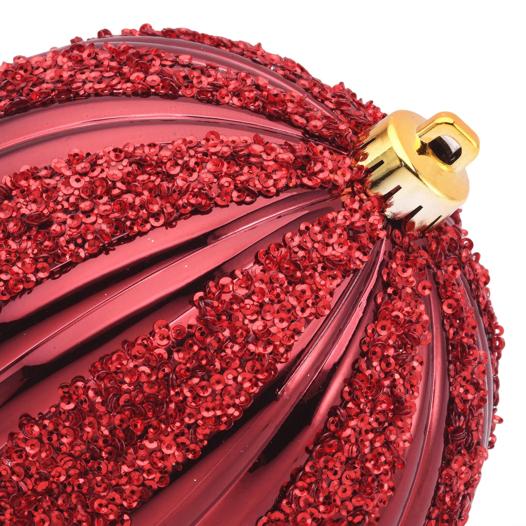 4-Count Champagne and Cream Ball Shatterproof Christmas Ornaments, 6", by Holiday Time