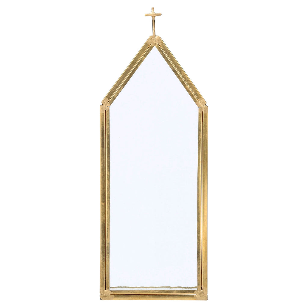Clear Glass Church Candle Holder, 7.5", by Holiday Time