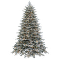 7.5 ft. Pre Lit Clear Natural Cut Flocked Spruce