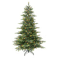 7 .5 ft Pre-lit Aspen Green Fir Tree 600 Color Select LED Lights On/Off Foot Pedal