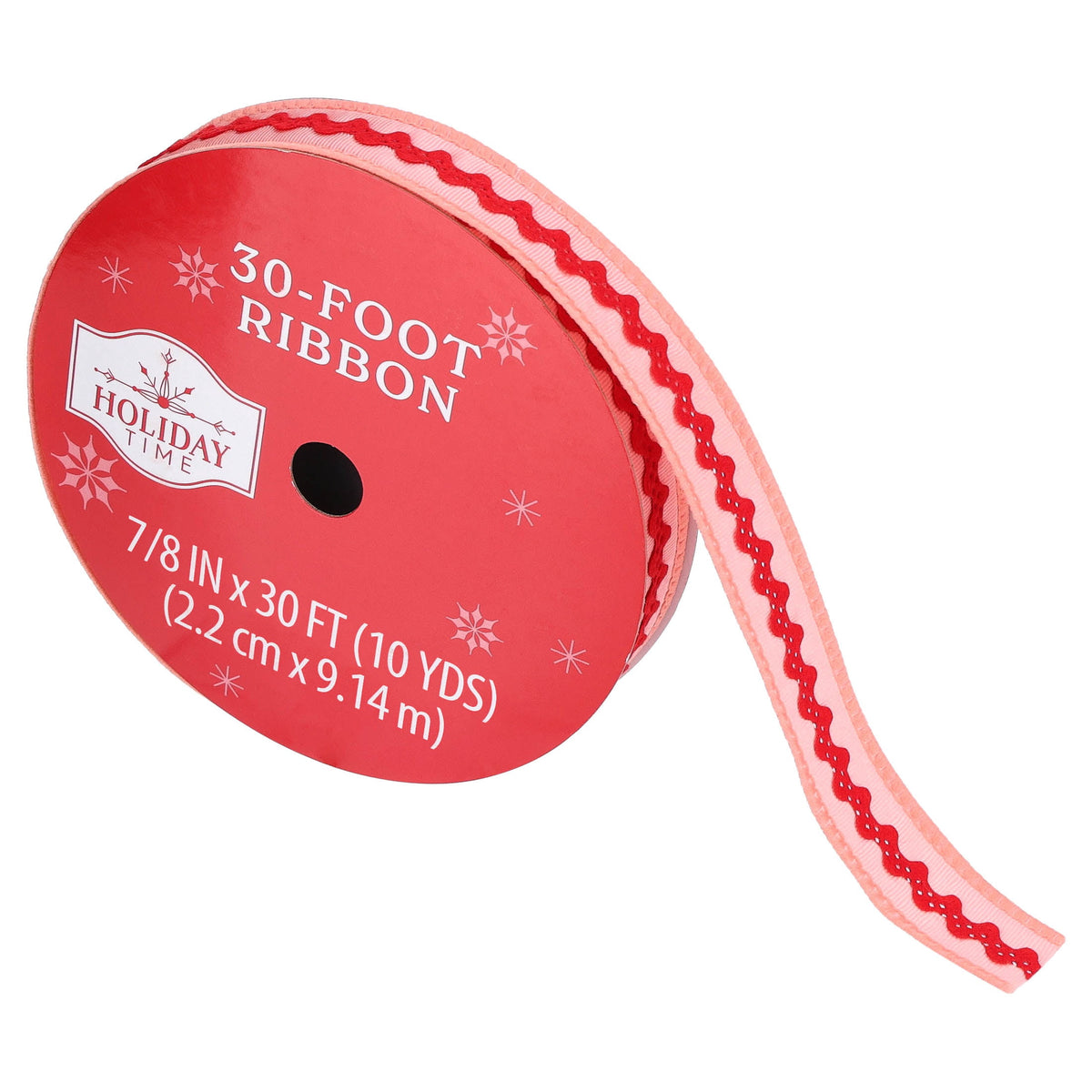 Red and Pink Ric Rac Christmas Ribbon, 7/8" x 30', by Holiday Time