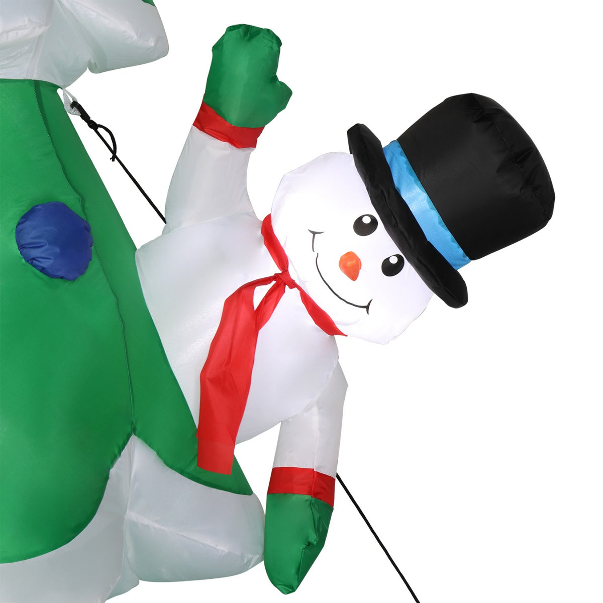 Tcbosik 12 FT Giant Christmas Inflatables Snowman Outdoor Yard Decorations, Blow up Snow Man with Black Hat, Built-in LED Light, Winter Outside Decor for Holiday Party Patio Garden Lawn