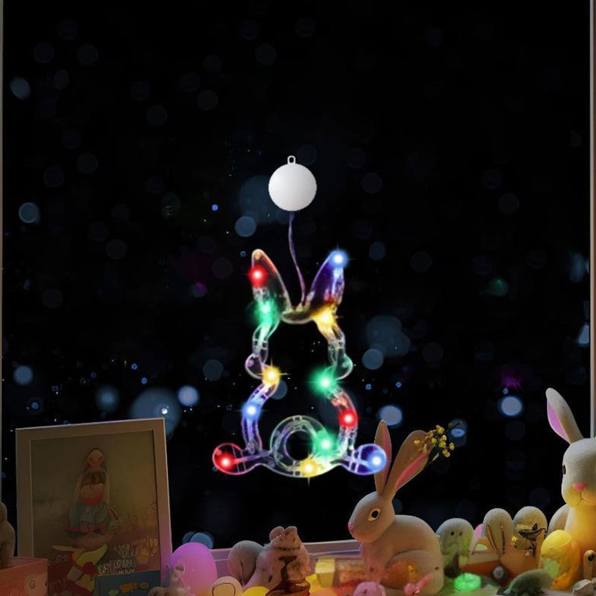 XGFHYJEH Easter Lighted Window Decorations, Easter Egg Lights, Easter Lights, Egg String Lights, Easter Decorations Indoors, Easter Hanging Decoration