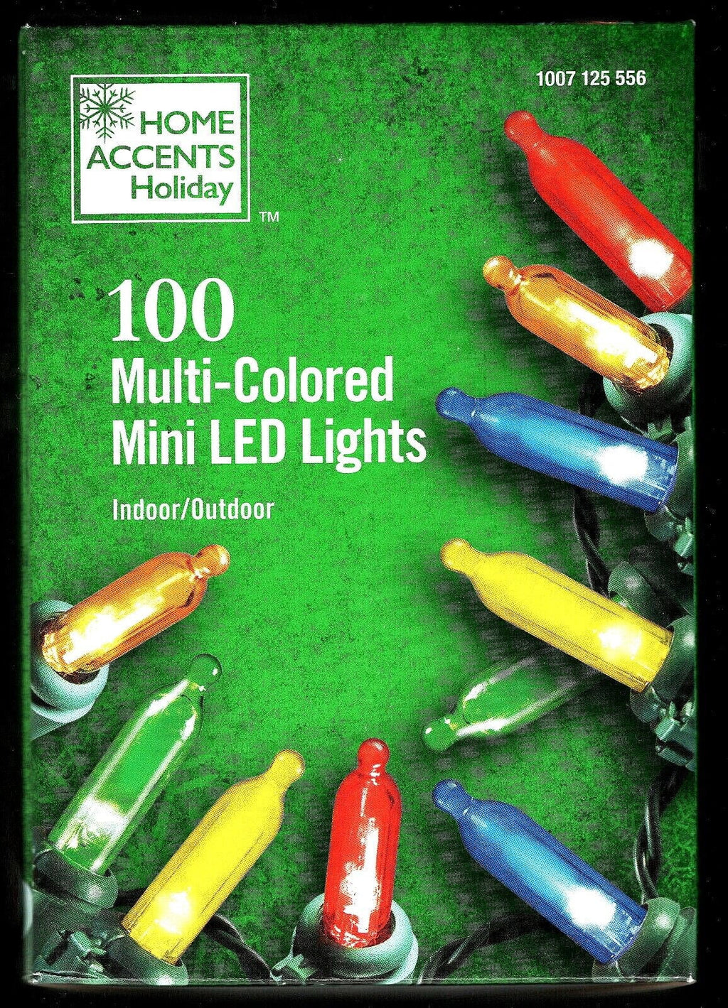 Home Accents Holidays 100 Multi Colored Mini LED Lights 29.5 Ft Christmas