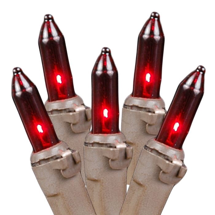Novelty Lights Clear 20 Light Incandescent Craft Mini Christmas String Lights Brown Wire 8.5 feet