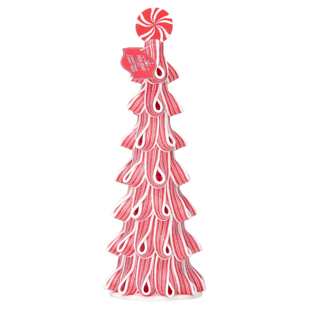 Holiday Time 13.5'' Red & White Ribbon Candy Tree Christmas Decor