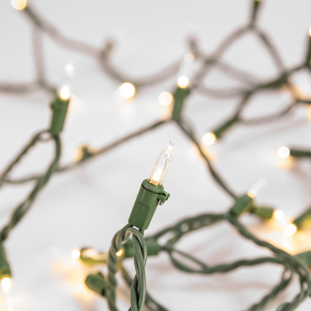 Indoor/Outdoor 50-Count LED Mini Christmas String Lights, Warm White, Green Wire, 10.2', by Holiday Time