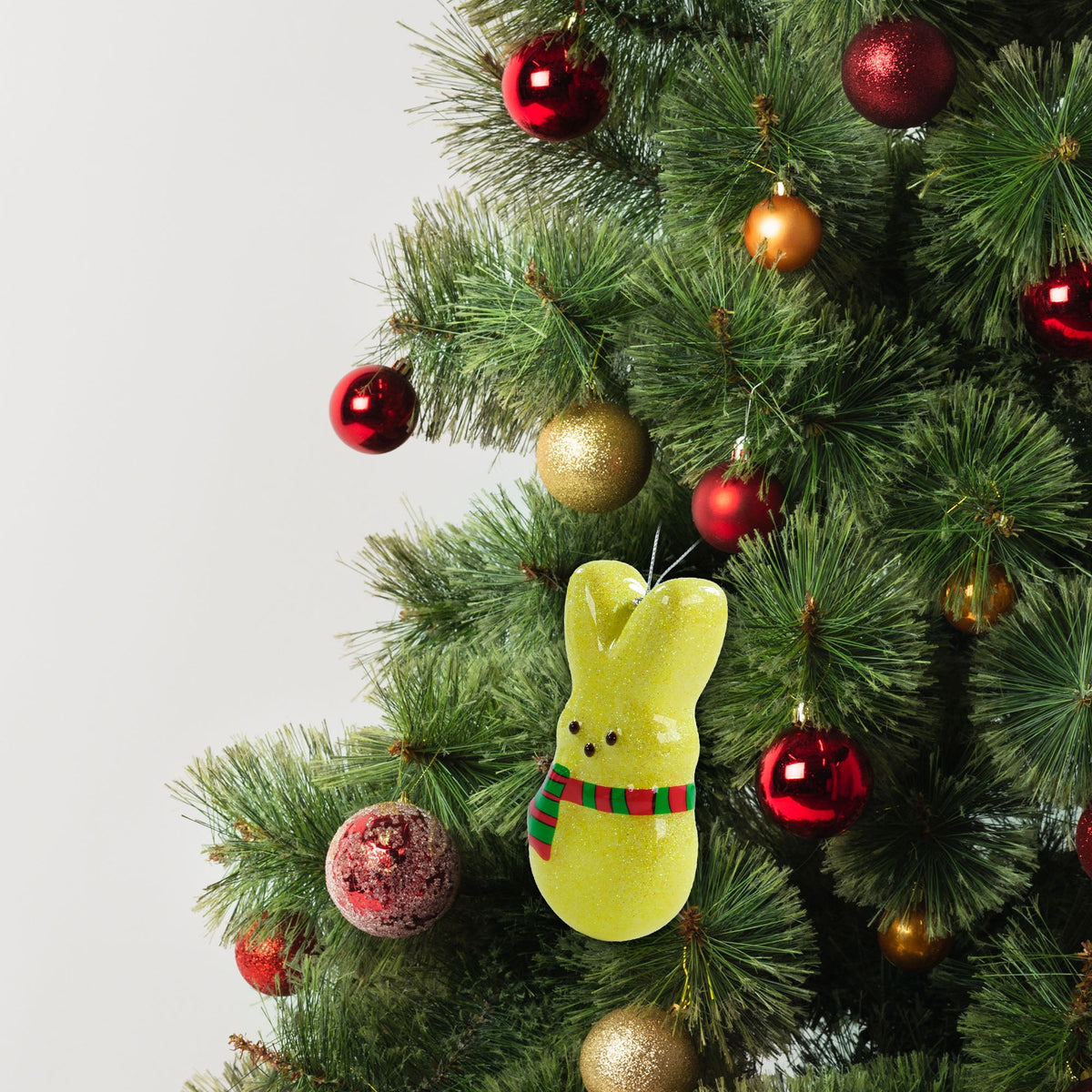 Peeps Yellow Bunny Christmas Ornament with Glitter Finish, 1 Piece