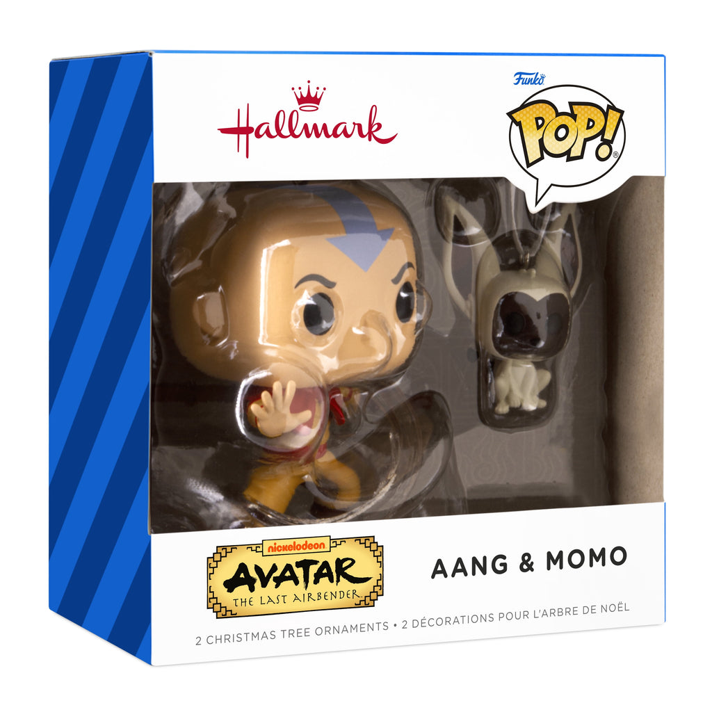 Hallmark Ornament (The Last Airbender Aang Momo Funko), Set of 2, 1 Count
