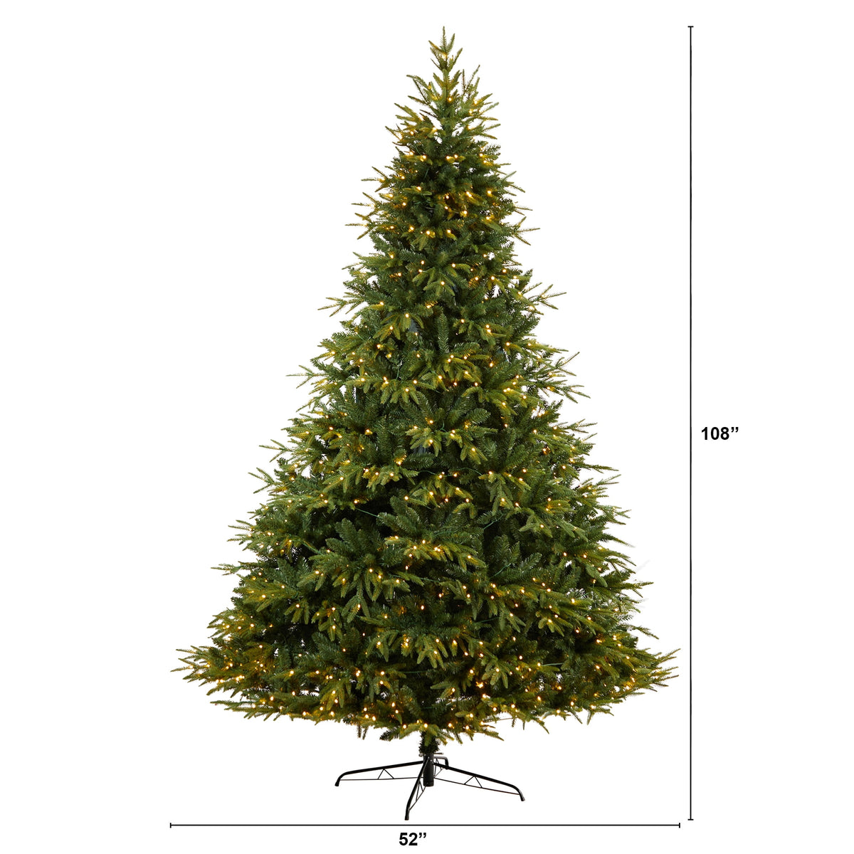 Nearly Natural 8ft Colorado Mountain Fir Natural Look Christmas Tree w/ 700 LED