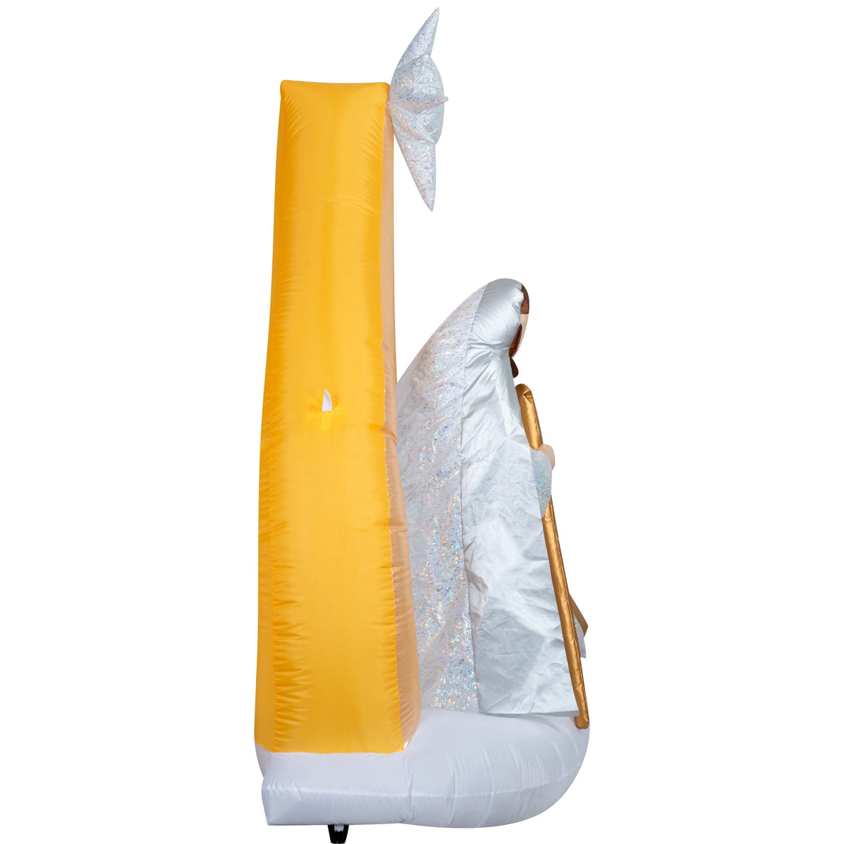 White and Gold Nativity Scene Christmas Airblown Yard Inflatable, 6', by Holiday Time